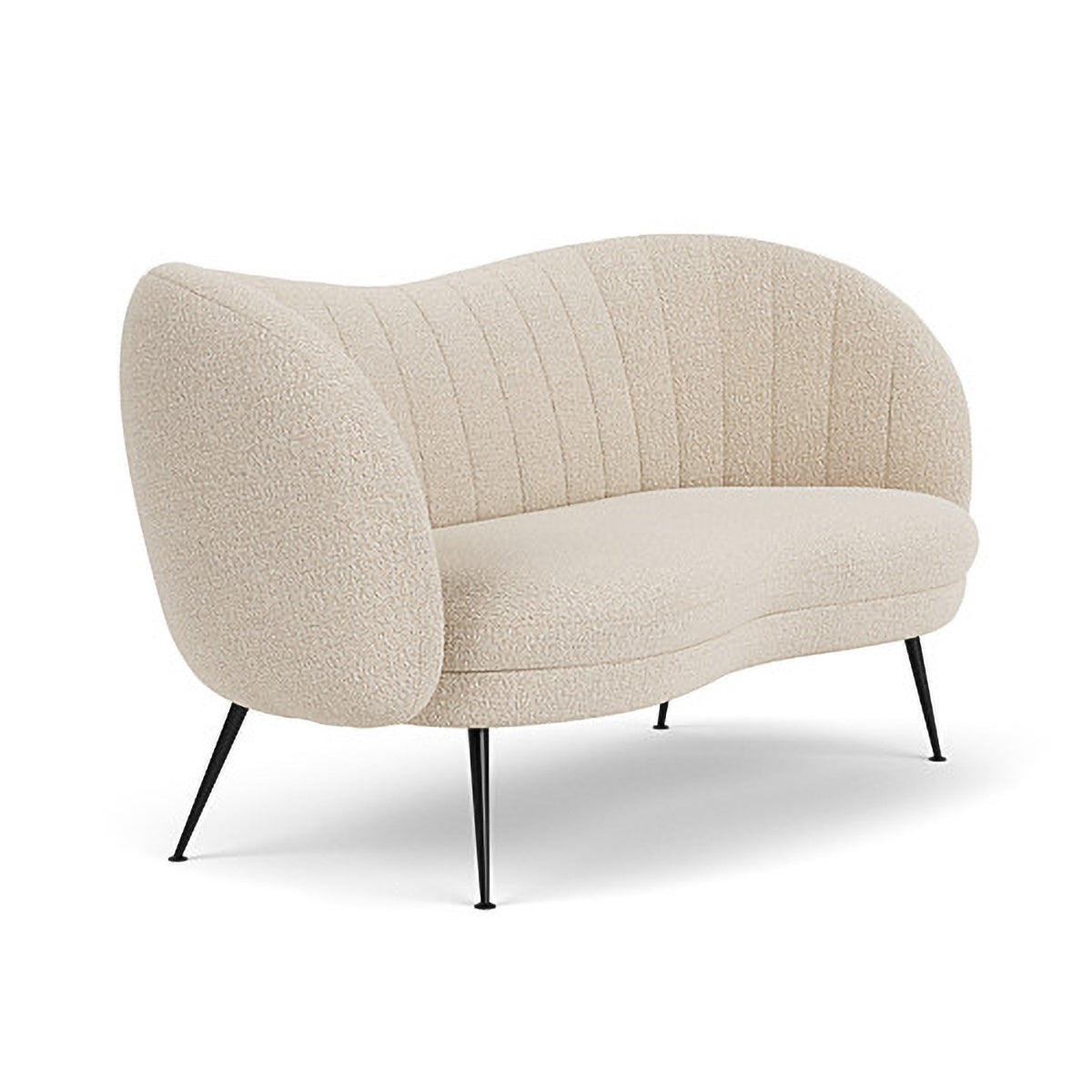 Flora Boucle 2-Seater Sofa - Modern Upholstered Loveseat for Living Room, Bedroom & Small Spaces | Soft Chenille Fabric Couch with Solid Wood Frame