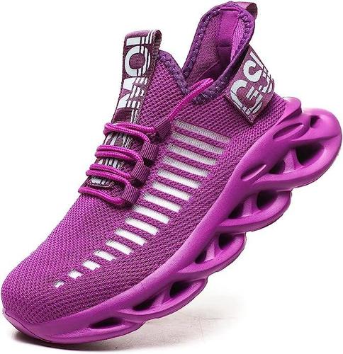 GSLMOLN Men's Slip-On Breathable Walking Shoes - Ultra Lightweight Comfortable Sneakers for Men - Size US8/EUR41 - Purple - Perfect for Walking, Travel & Casual Wear