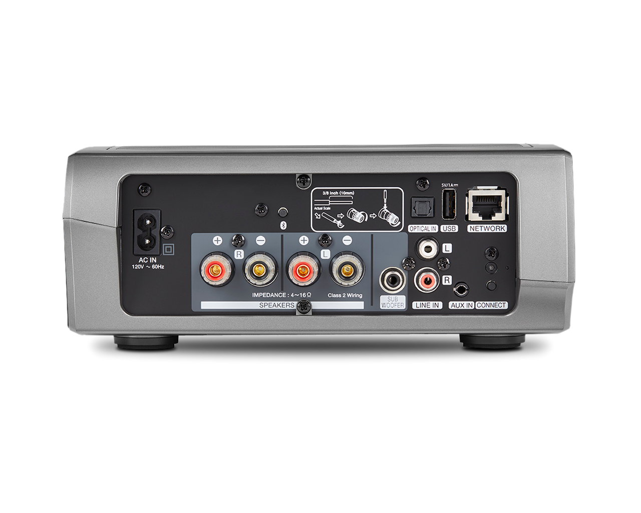 Denon HEOS Amp HS2 Wireless Network Streaming Amplifier - High Power Stereo Receiver for Multi-Room Audio, Bluetooth & WiFi Connectivity - Perfect for Home Theater & Music Streaming Systems