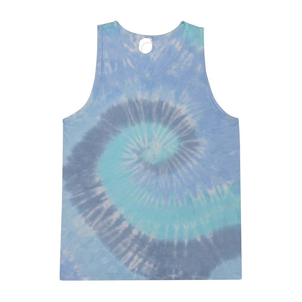 Unisex Tie Dye Tank Tops for Men & Women - Soft Breathable Cotton Summer Sleeveless Shirts - Perfect for Beach, Music Festivals & Casual Wear