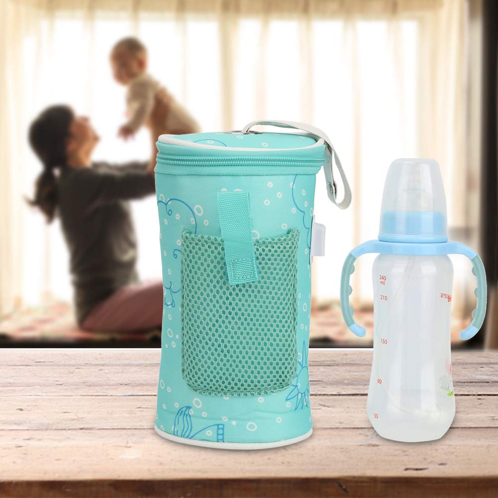 **Portable Baby Bottle Warmer & Insulated Breastmilk Cooler Bag - Perfect for Nursing Moms, Daycare, Travel, and On-the-Go Outings**