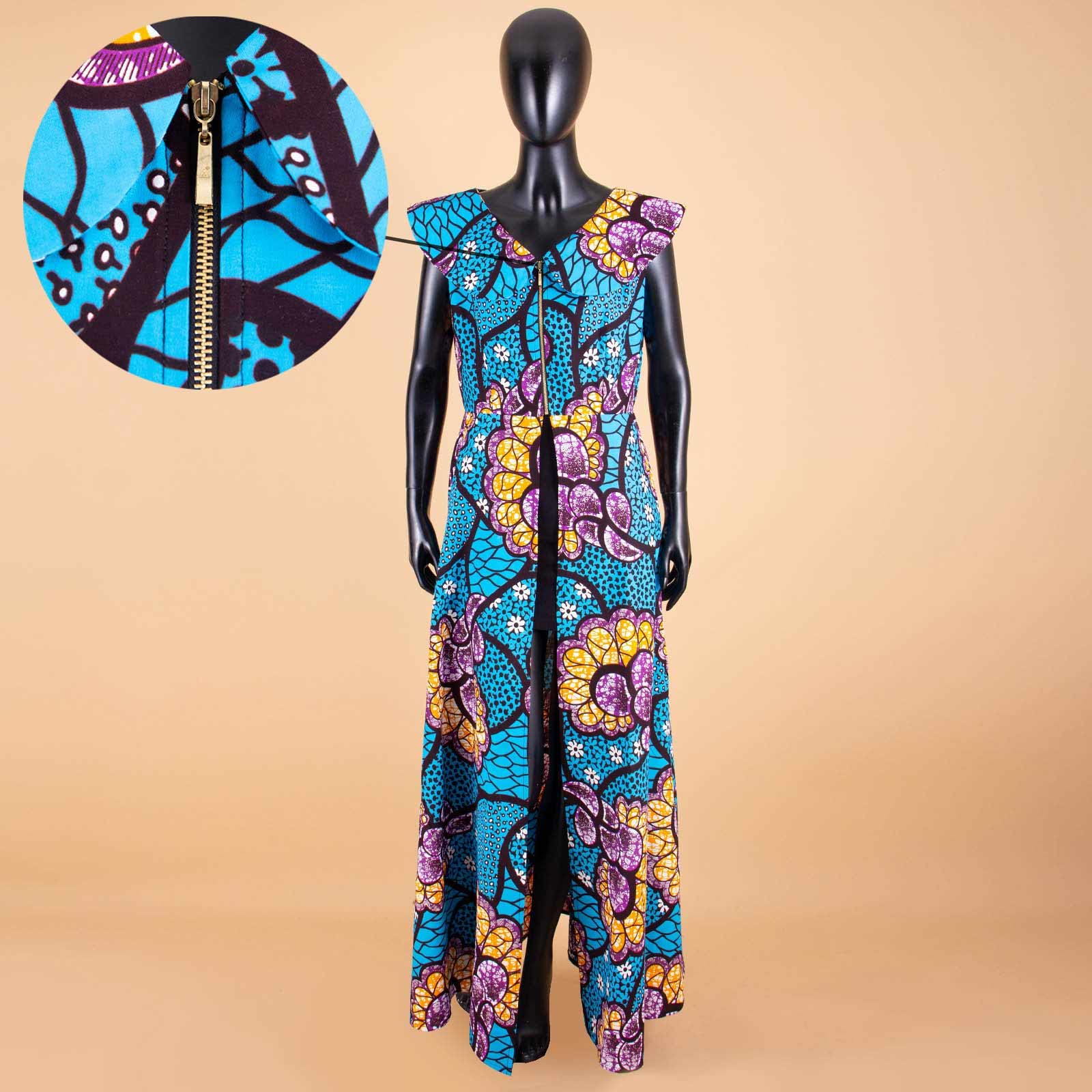 **Elegant African Ankara Dresses for Women Plus Size - Party Wear, Split Ball Gown, Cocktail Dress - Perfect for Weddings, Festivals & Special Occasions**