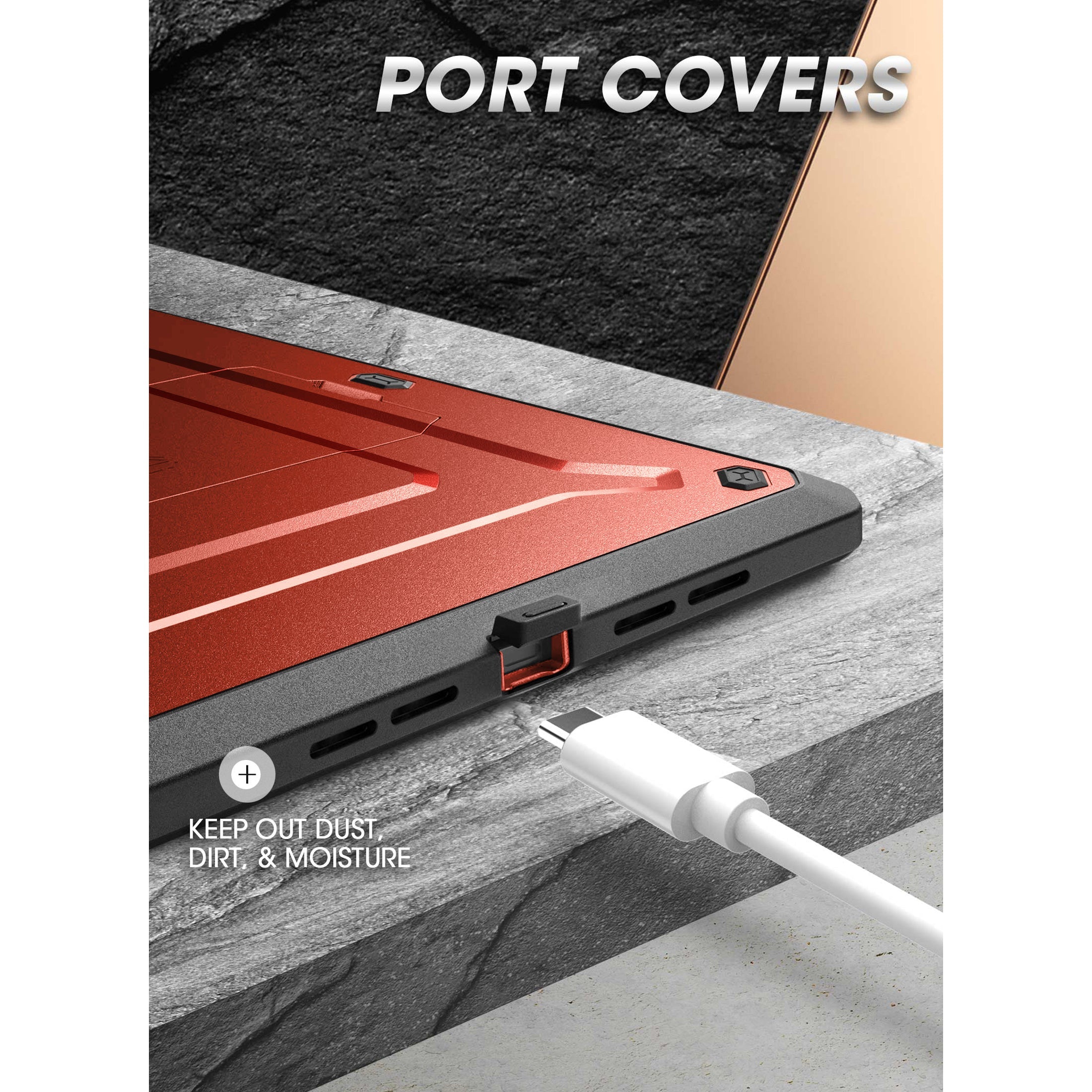 iPad Mini 6 Case - Unicorn Beetle PRO Shockproof Rugged Cover with Built-in Screen Protector | Open Box Metallic Red | Perfect for Outdoor Adventures, Travel & Daily Protection