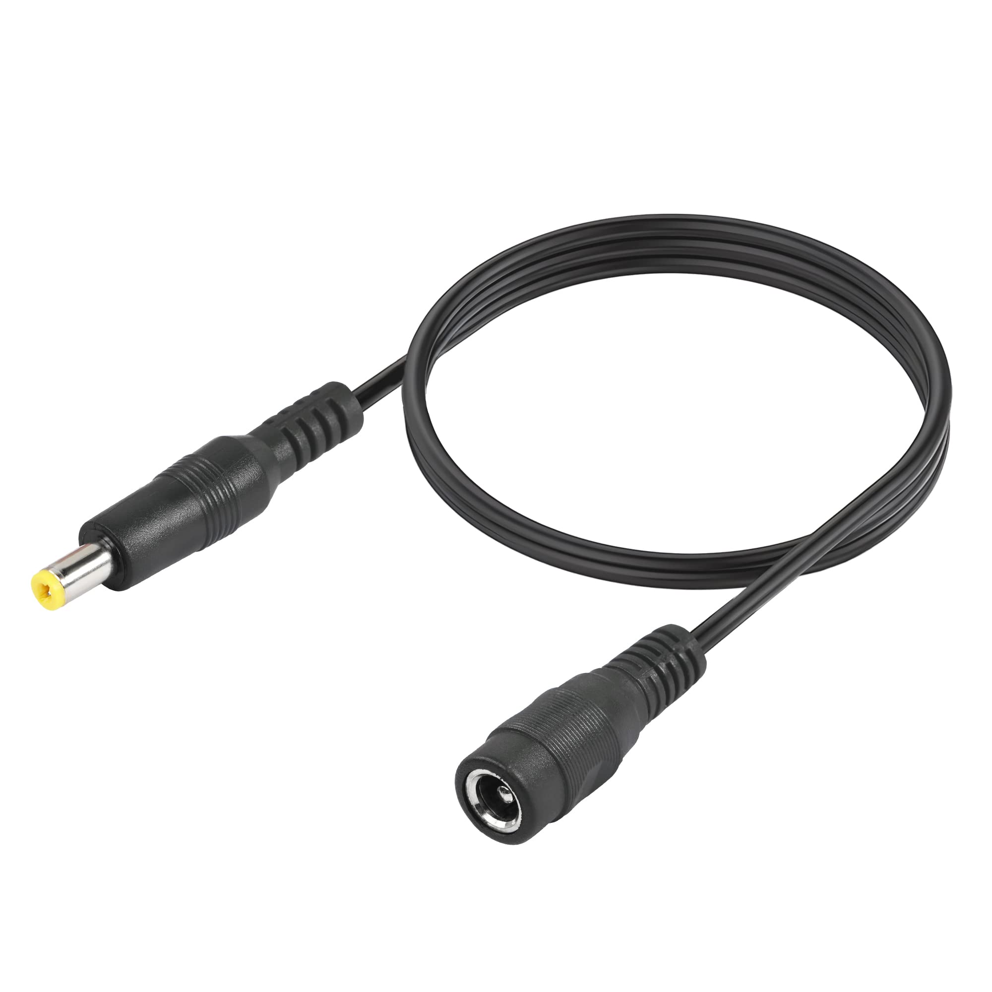 YACSEJAO DC Power Extension Cable 5.5mm x 2.1mm Male to Female 12V Power Cord - 3ft Universal Power Supply Adapter for CCTV Cameras, IP Cameras, LED Strip Lights, Routers, DVRs - Perfect for Home Security Systems, DIY Lighting Projects & Electronics Setup