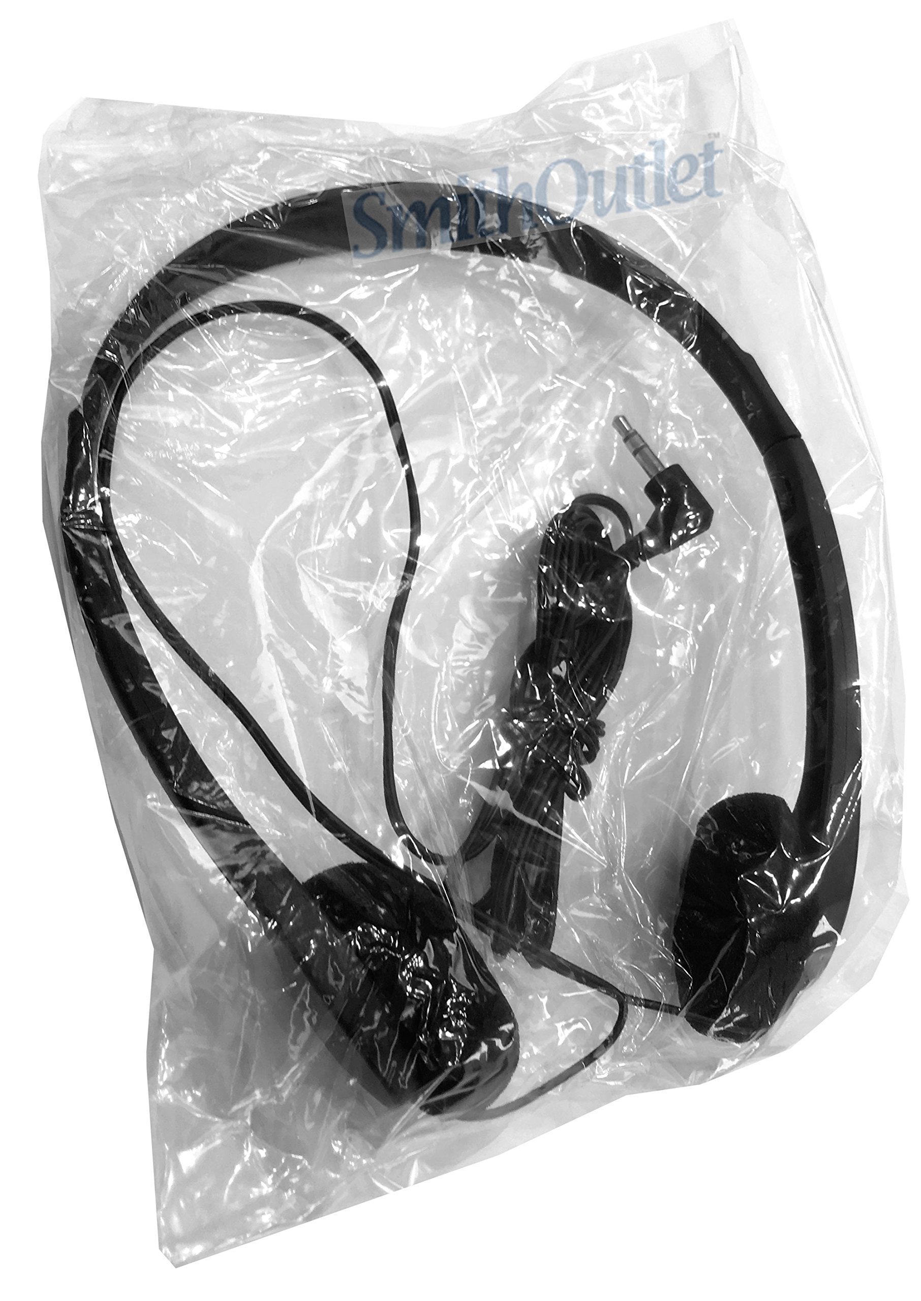 SmithOutlet 100 Pack Bulk Classroom Headphones - Durable Student Headphones with 3.5mm Jack for School Testing, Library, Computer Labs & Online Learning (Black) - Perfect for Distance Education, E-Learning & Study Sessions