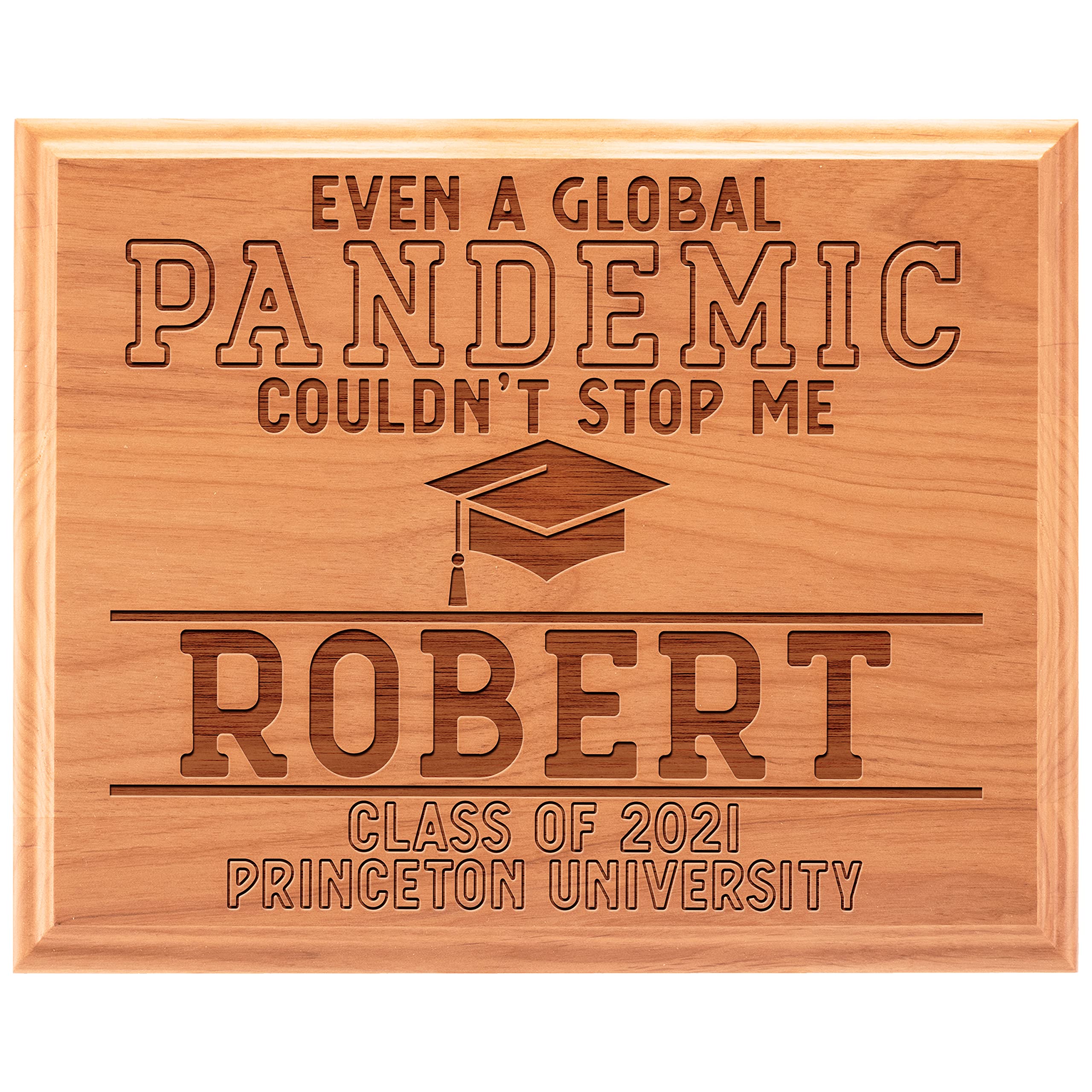 Personalized Graduation Wood Sign Gift for Her & Him - Custom Engraved 5