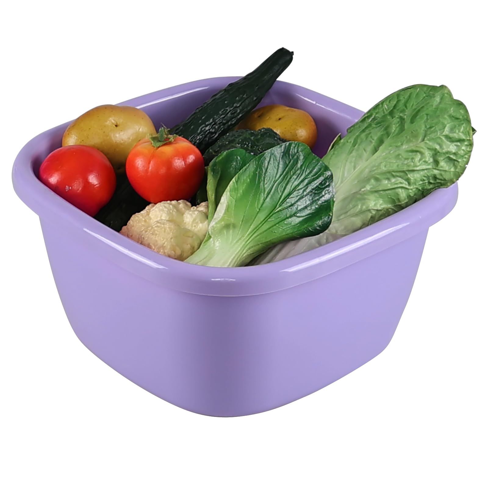 Ramddy 18 Quart Purple Plastic Washing Basin - Large Laundry Tub for Clothes, Hand Washing, Camping & Outdoor Use