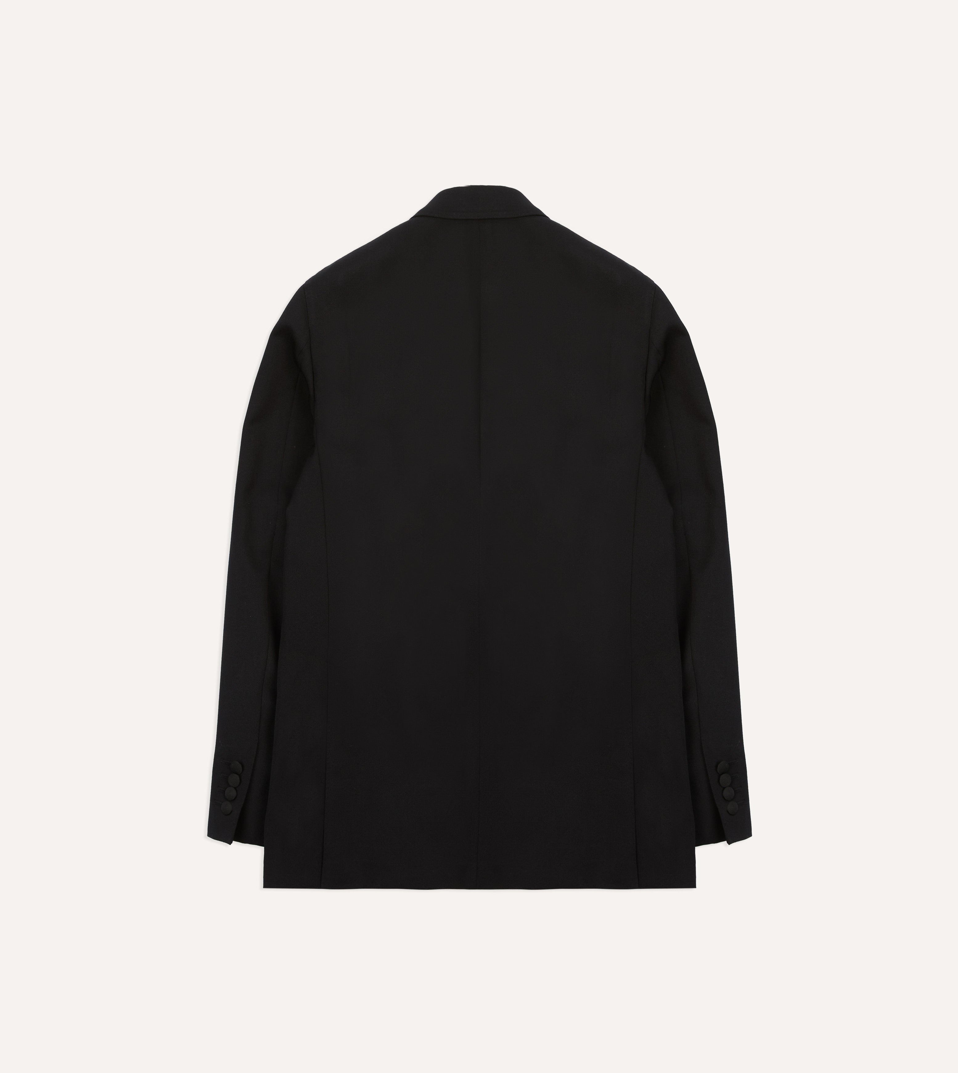 Elegant Black Barathea Wool Dinner Jacket for Men - Perfect for Weddings, Galas & Formal Events