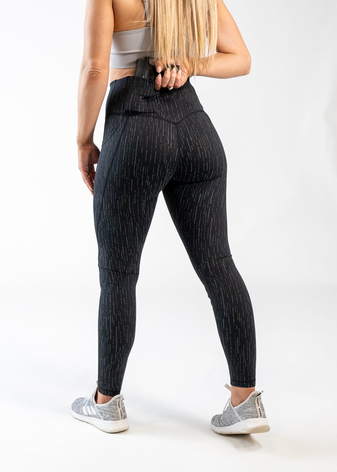 Concealed Carry Leggings with Hidden Pockets - Holographic Rain-Resistant Yoga Pants for Women | Perfect for Gym, Running & Everyday Wear