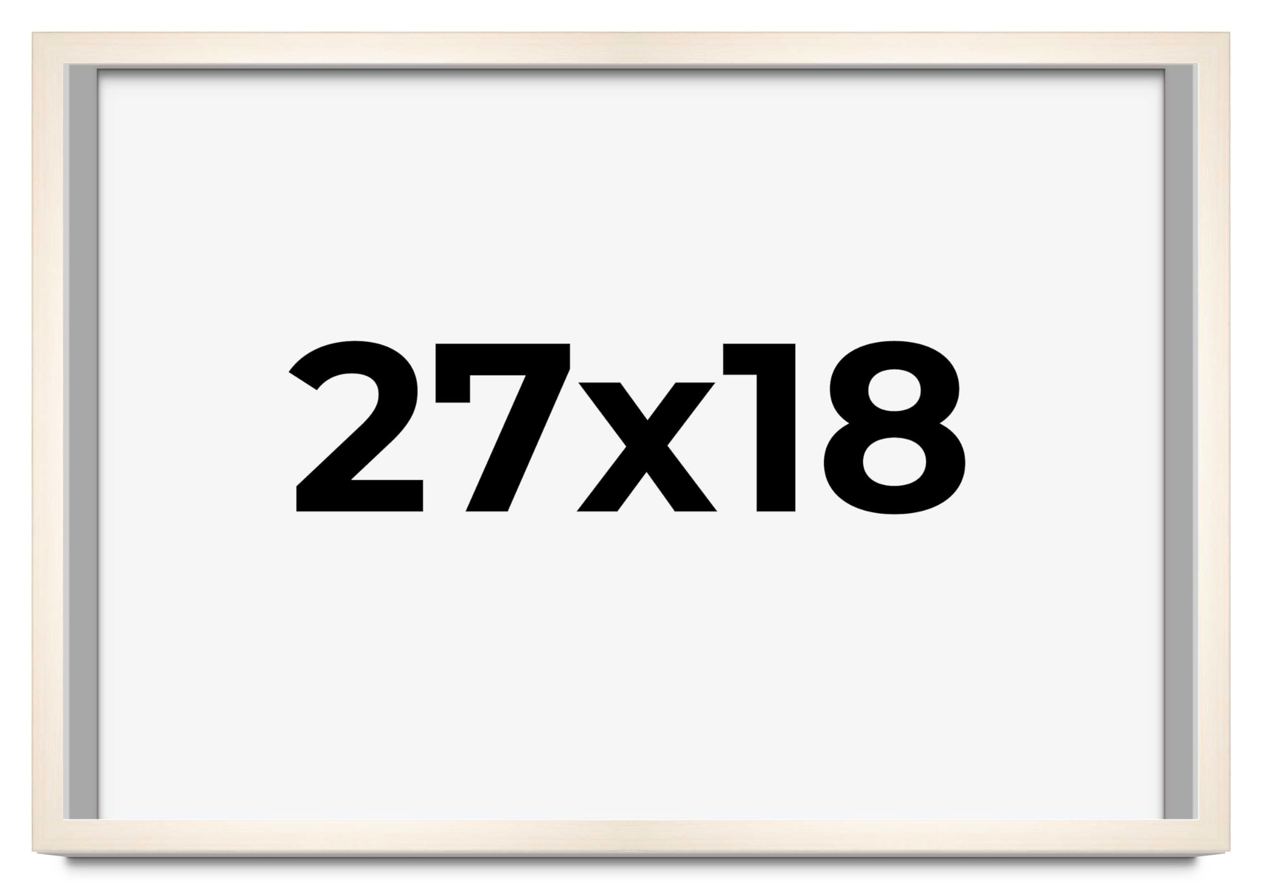 CountryArtHouse 27x18 Inch Whitewashed Solid Wood Picture Frame - 0.8125
