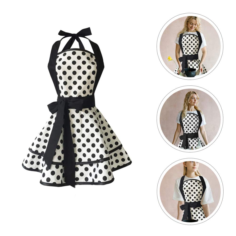 Hemoton 1-Piece Cotton Apron for BBQ, Cooking, Painting & Baking - Adjustable Adult Bib for Women & Chefs - Perfect for Restaurants, Kitchen & Crafting