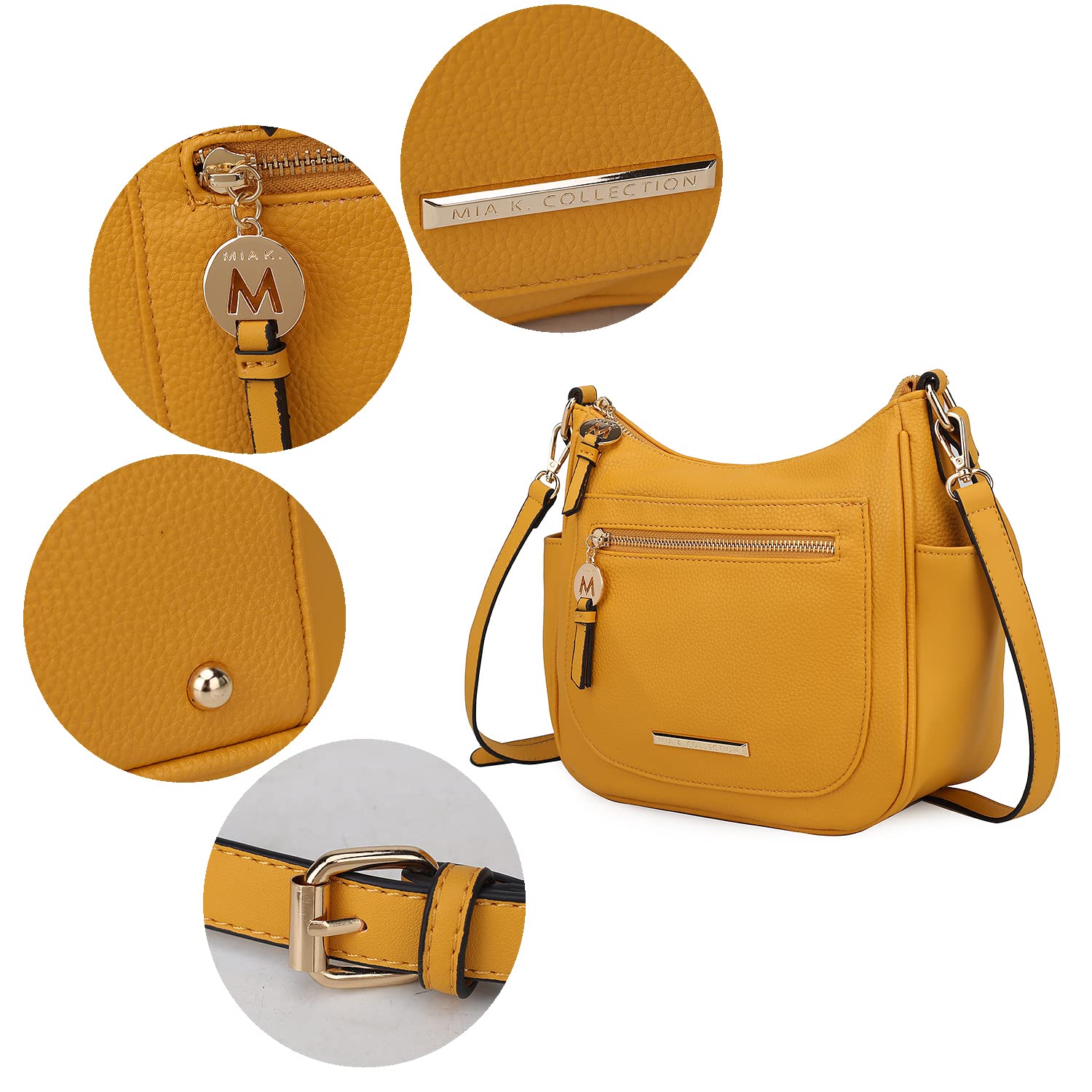 MKF Collection Women's Vegan Leather Crossbody Bag - Stylish Shoulder Handbag Purse by Mia K | Perfect for Work, Travel & Everyday Use