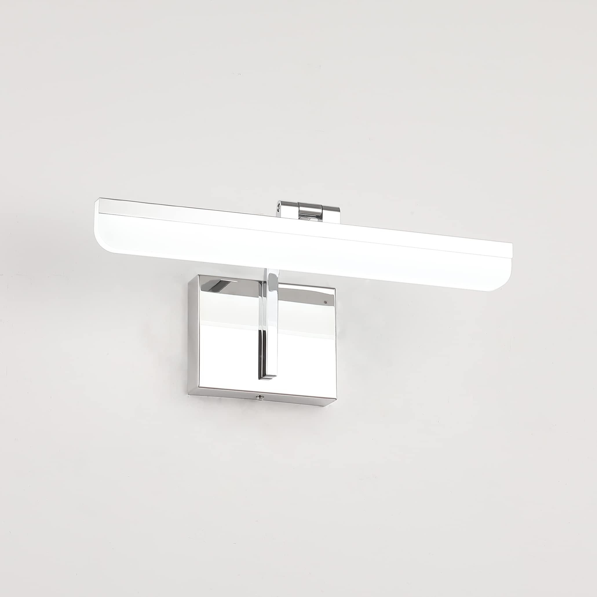 Tipace 16-Inch Modern LED Bathroom Vanity Light Fixture - Chrome Finish, Cool White 6000K - Perfect for Bathroom Mirror Lighting, Dressing Room, and Makeup Area