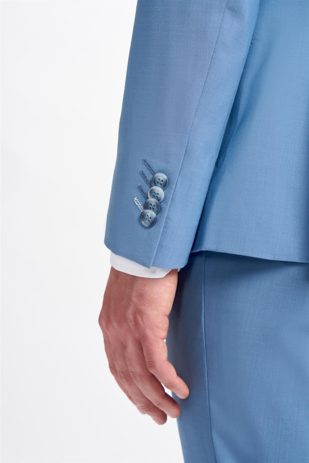 Cavani Bond Ocean Blue Double Breasted Blazer for Men | Premium Slim Fit Business Suit Jacket | Formal Office Wear & Wedding Attire