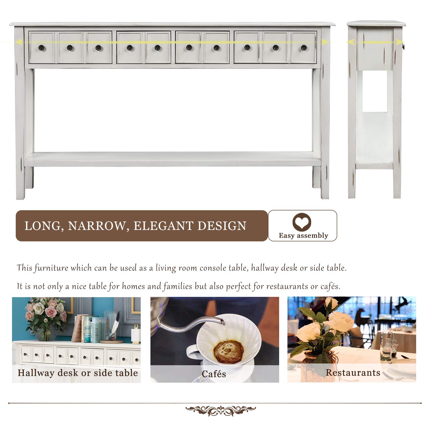 Merax Sofa Table - 60