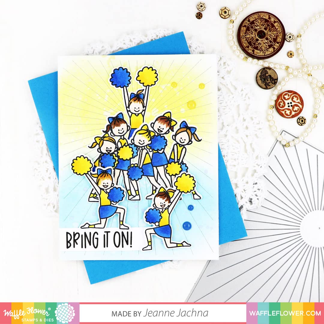 Cheer Up Sentiment Stamp Set by Cardmaker JJ Bolton - Handmade Waffle Flower Stamps for Greeting Cards, DIY Scrapbooking & Encouragement Gifts | Perfect for Card Making, Journaling & Crafting Projects