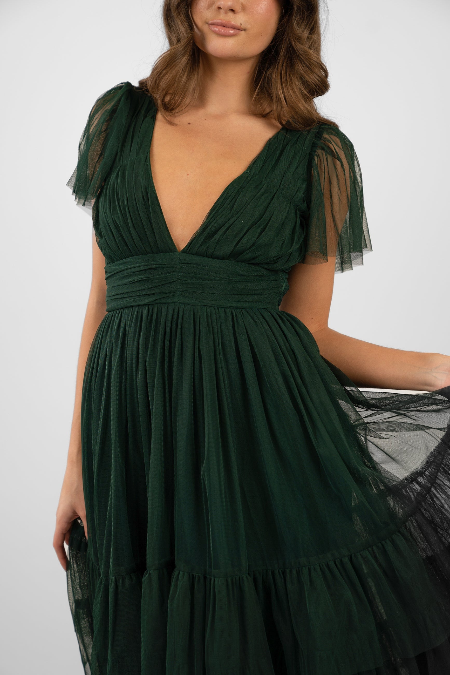 Emerald Green Bridesmaid Dress by Madison - Elegant Formal Gown for Weddings, Prom & Special Events