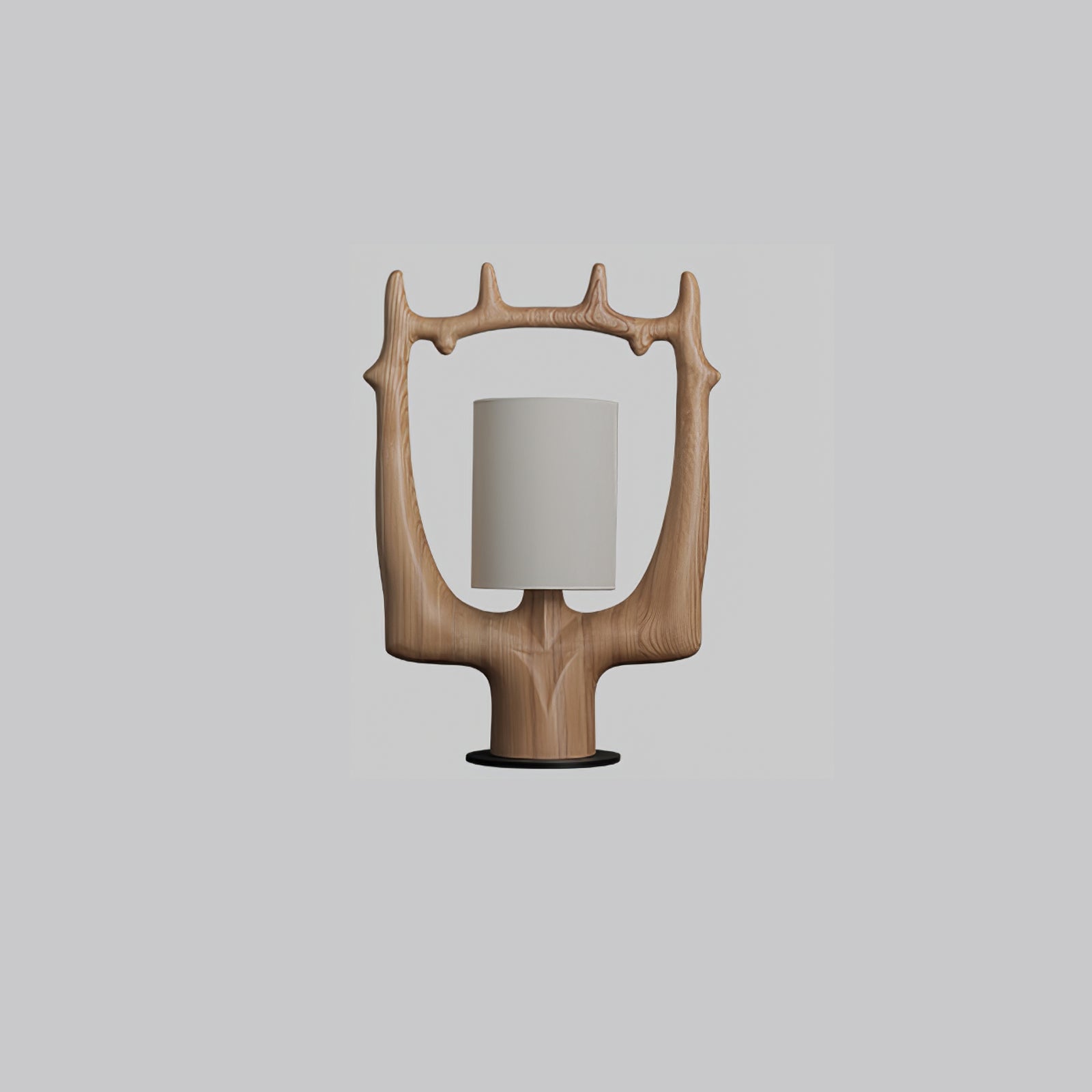 Antler Ring Table Lamp - Rustic Deer Horn Nightstand Light for Bedroom, Living Room, or Cabin Decor - Perfect for Farmhouse, Lodge & Hunting Cabin Ambience