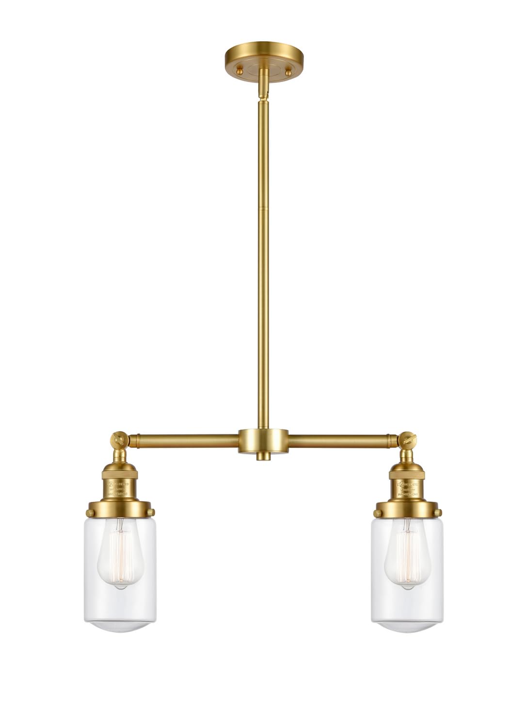 209-SG-G312 Dover 2 Light Chandelier - Elegant Crystal Ceiling Light Fixture for Dining Room, Bedroom & Living Room Decor