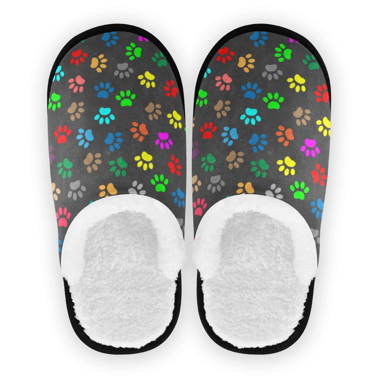 Vozoza Memory Foam Slippers for Women & Men - Cozy Animal Paw Design House Shoes with Non-Slip Sole for Indoor/Outdoor Use - Perfect for Home, Travel, and Pet Lovers