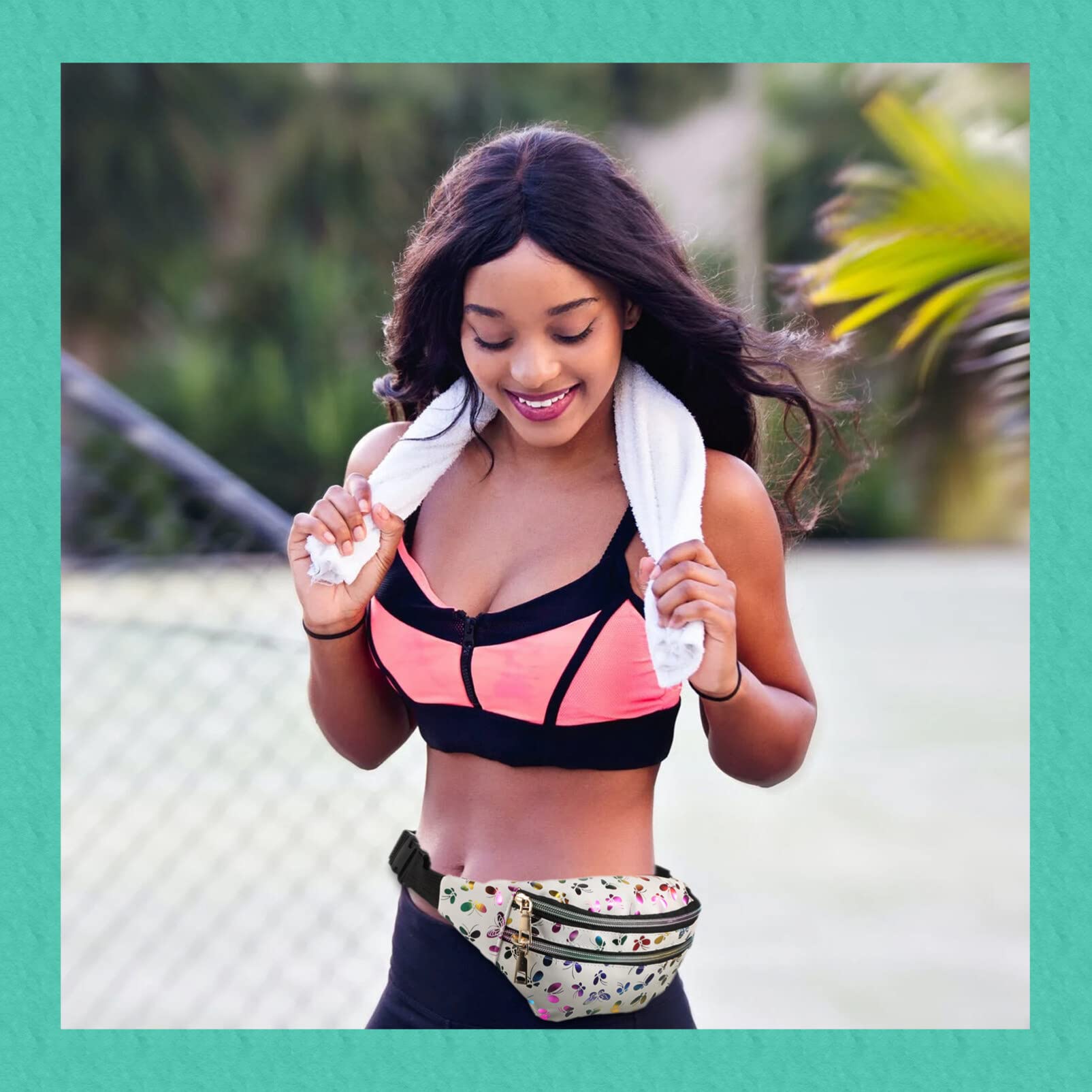 Stylish Waist Bag for Women & Men - Crossbody Shoulder Bag with Adjustable Strap - Trendy Decorative Fanny Pack (White) - Perfect for Travel, Hiking, Shopping & Daily Use
