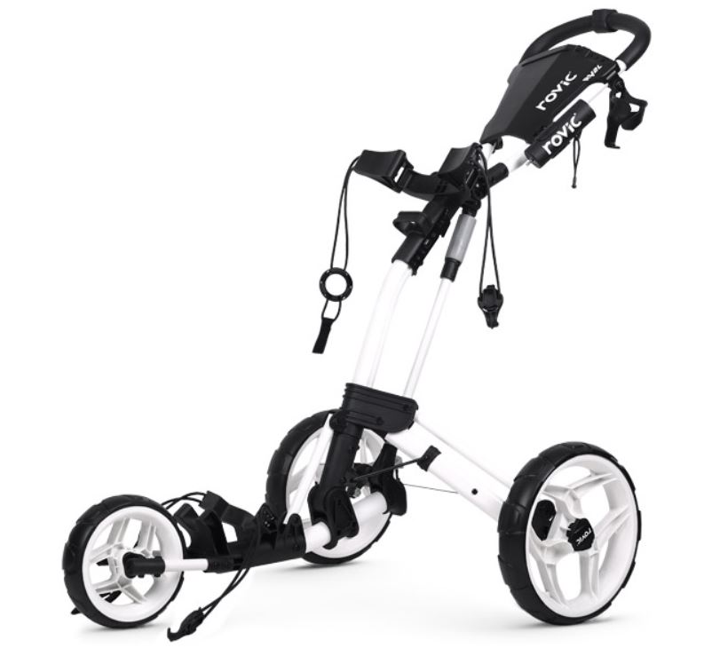 Rovic RV2L Lightweight Push Cart with Durable Wheels - Perfect for Shopping, Travel, and Airport Luggage Transport