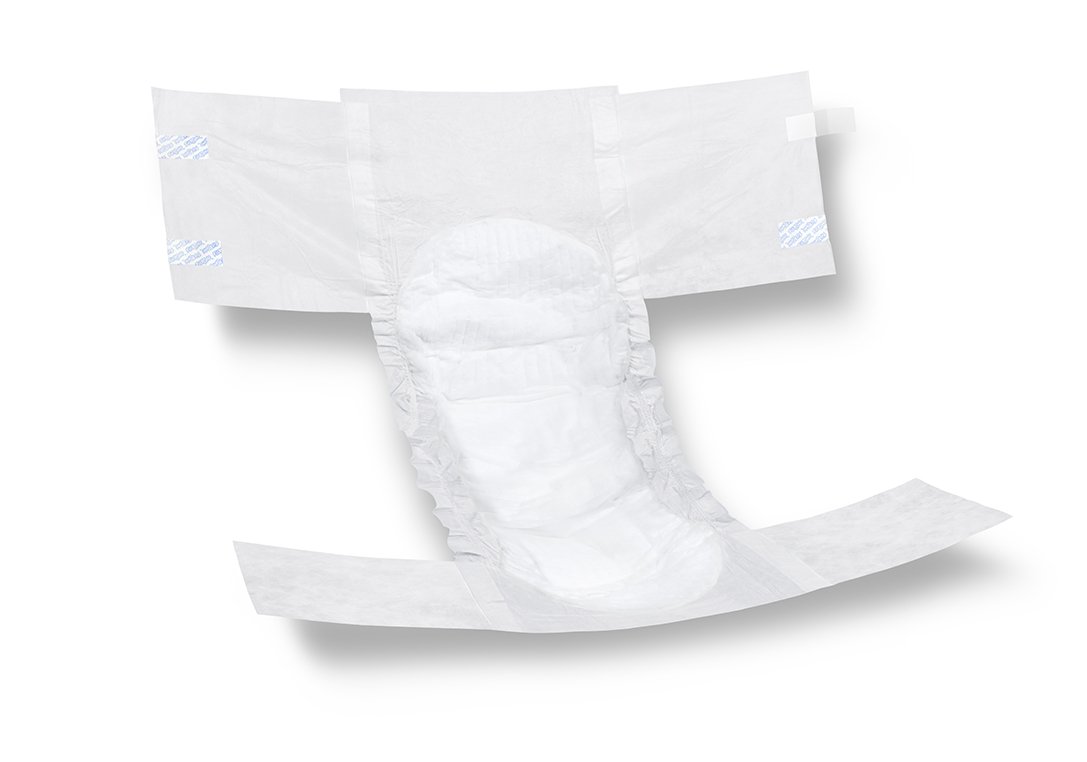 FitRight Basic Unisex Adult Incontinence Briefs with Tabs - Light Absorbency, Medium Size (32-42 Inches) - 100 Count (4 Packs of 25) - Comfortable & Reliable for Men & Women - Ideal for Daytime Use, Post-Surgery Care & Elderly Support