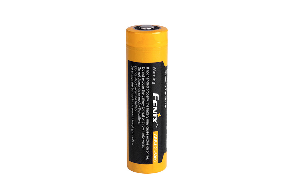 Fenix 21700 Rechargeable Li-ion Battery 5000mAh V2 - High Capacity Power for Flashlights, Headlamps & Outdoor Gear | Long Lasting USB-C Rechargeable Battery for Camping, Hiking & Emergency Preparedness