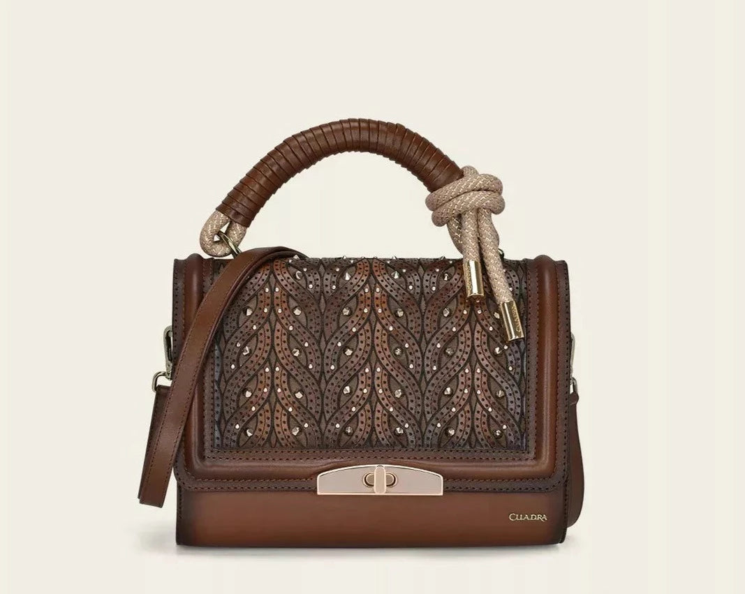 BOD99RS Genuine Cowhide Leather Handbag for Women - Stylish Honey Color Crossbody Purse - Perfect for Work, Travel, and Everyday Use