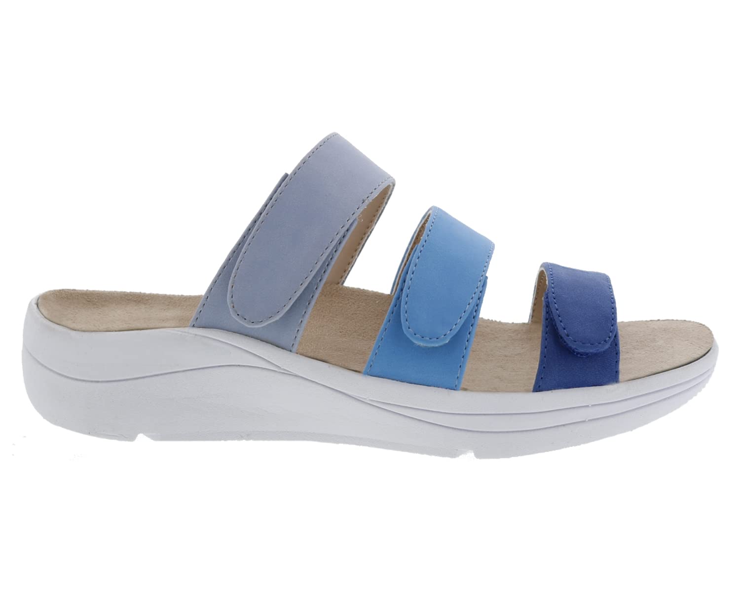 Drew Sawyer Women's Comfortable Hook and Loop Sandals - Lightweight Slip-On Beach Shoes for Walking, Travel & Casual Wear
