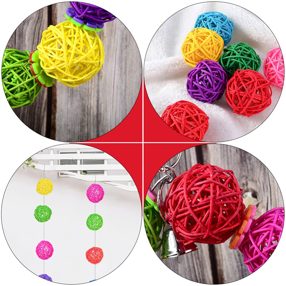 Balacoo 50PCS Natural Grass & Vine Bird Chewing Toys - Safe Parrot, Parakeet, Cockatiel Chew Toys for Small Birds | Perfect for Cage Enrichment & Beak Exercise