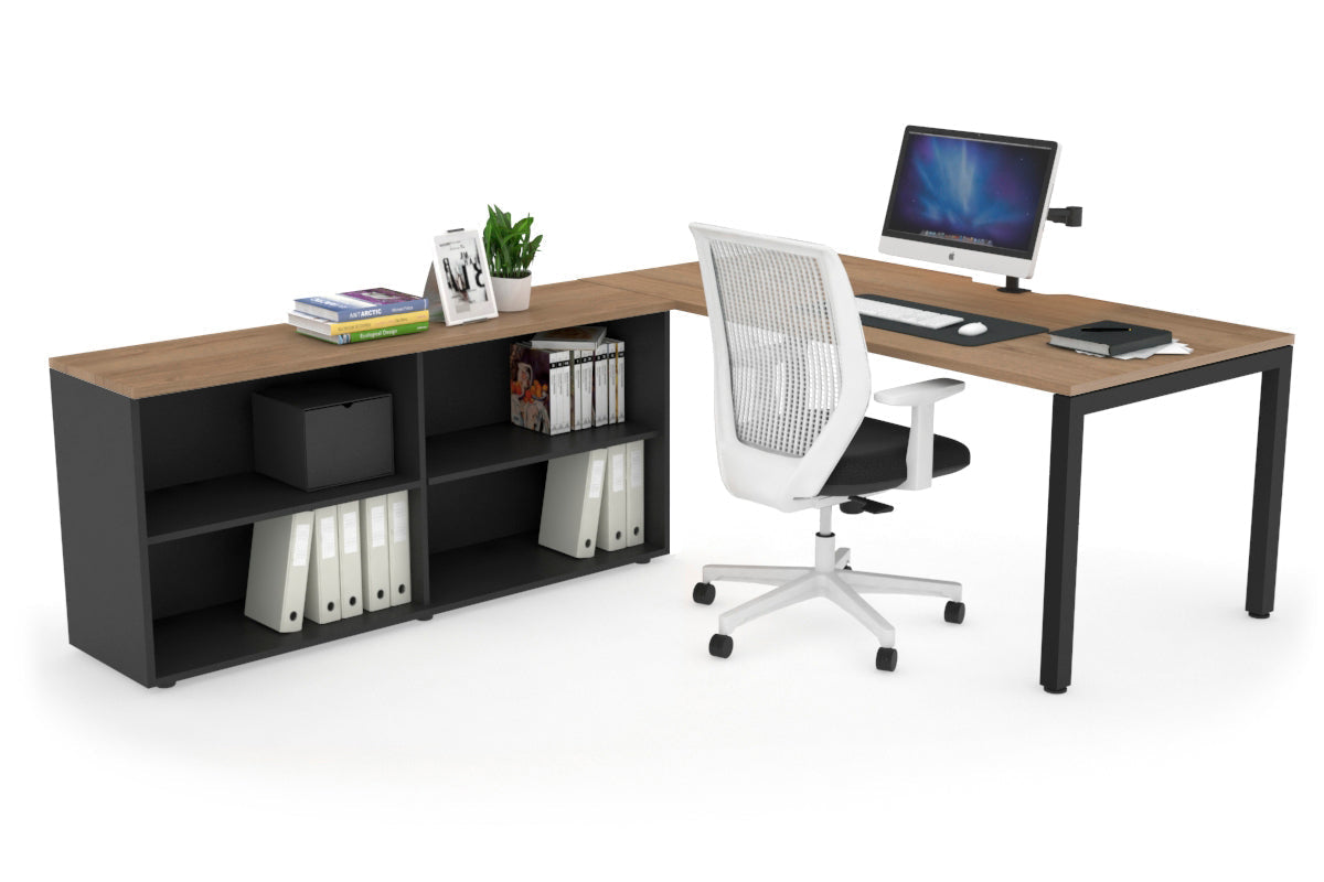 Quadro Square Executive Black Frame Office Chair - 1600L x 800W with Cable Scallop - Premium Ergonomic Desk Chair for Home & Office Workspace