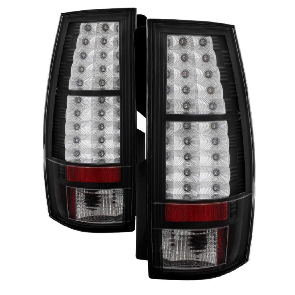 2007-2010 GMC Yukon XL 1500/2500 LED Tail Lights Pair - Black (Spyder 5002136) | Durable & Bright Replacement Lights for Enhanced Night Visibility & Style