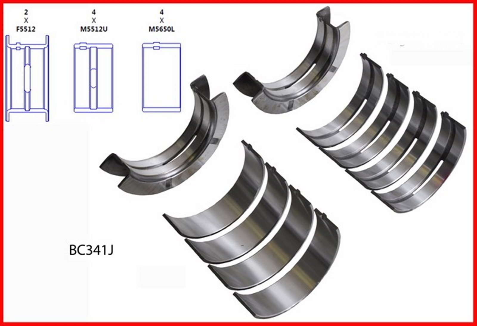 1995-1997 Ford BBF 460 7.5L OHV V8 Engine ReRing Kit with Full Gasket Set & Bearings - Complete Engine Rebuild Solution for Restoration & Performance Upgrades