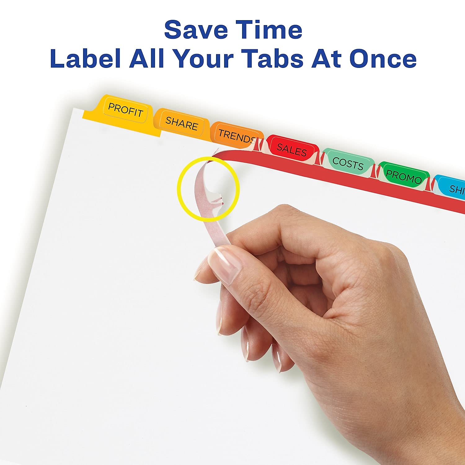 AVERY AVE11419 Index Maker Divider with Multicolor Tabs - Perfect for Office Organization, School Binders & Document Filing