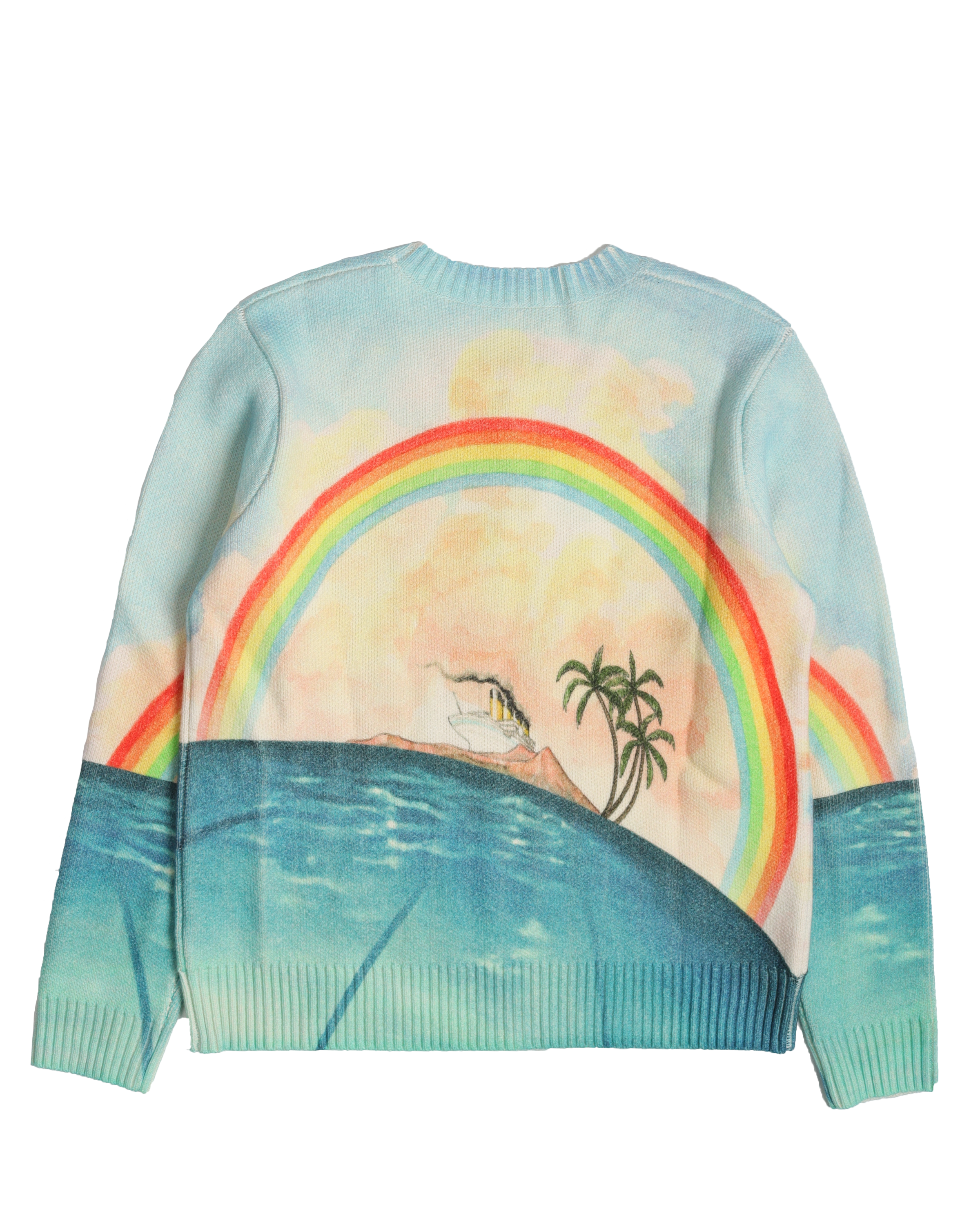 Traverse Du Pacifique Printed Sweater - Stylish Women's Knit Pullover for Fall & Winter | Cozy Casual Wear for Outings, Travel & Coffee Dates