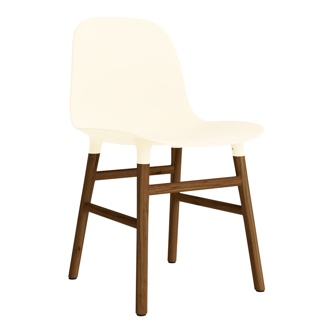 Modern Form Chair with Sturdy Wooden Legs - Perfect for Dining Room, Office, or Living Room Decor