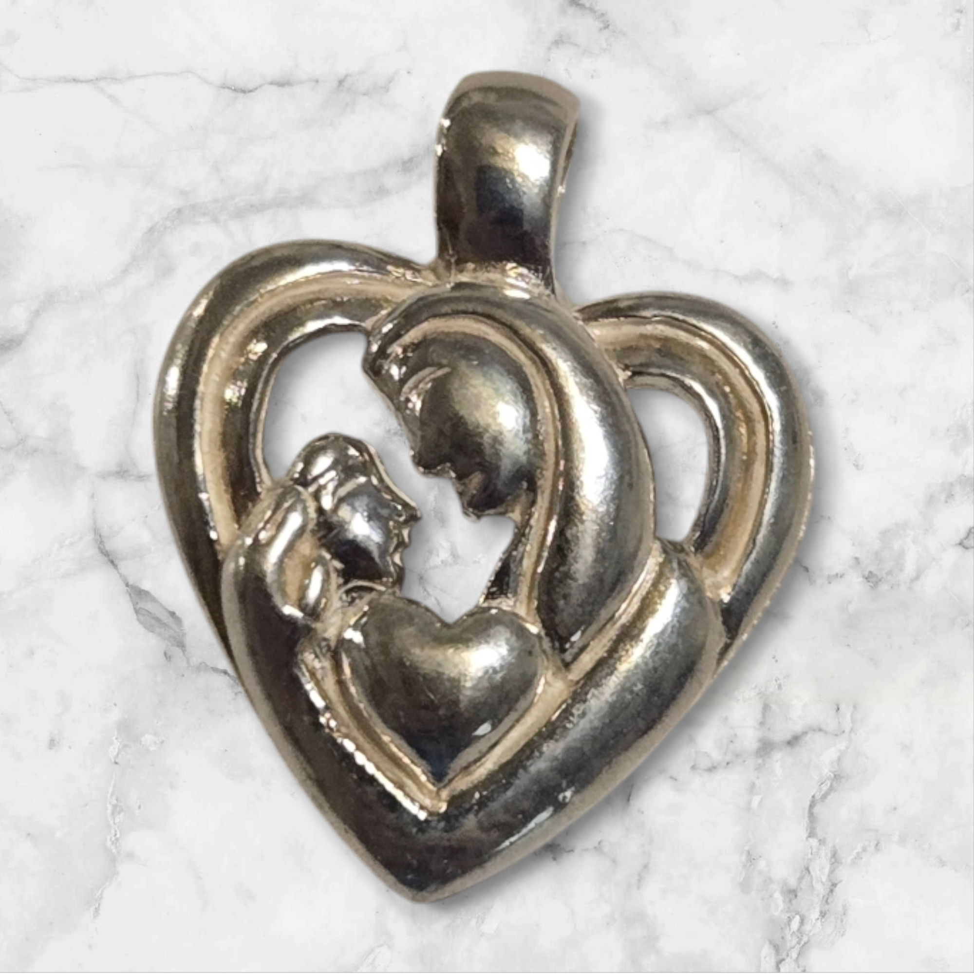 Madonna Heart Pendant Necklace - 18