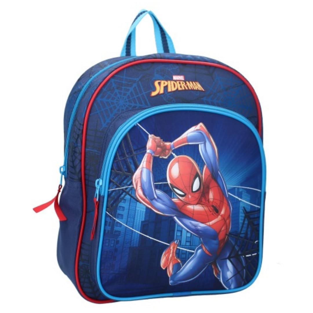 Spiderman Backpack for Kids - Adjustable Straps, 30cm School Bag for Boys & Girls - Perfect for Preschool, Kindergarten & Elementary - Great Gift Idea for School, Daycare & Outdoor Adventures