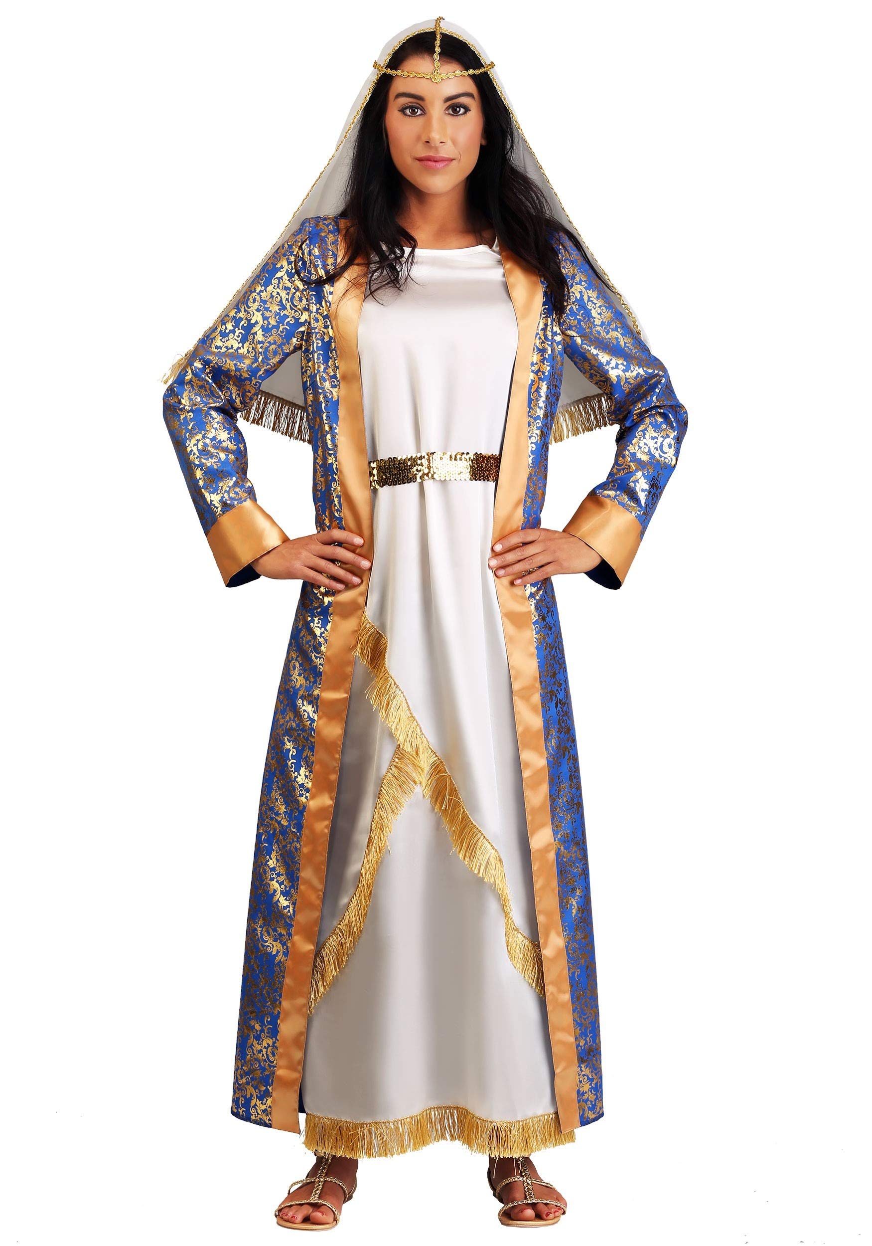 Elegant Queen Esther Costume for Women - Plus Size Adult Biblical Dress for Purim, Halloween & Themed Parties