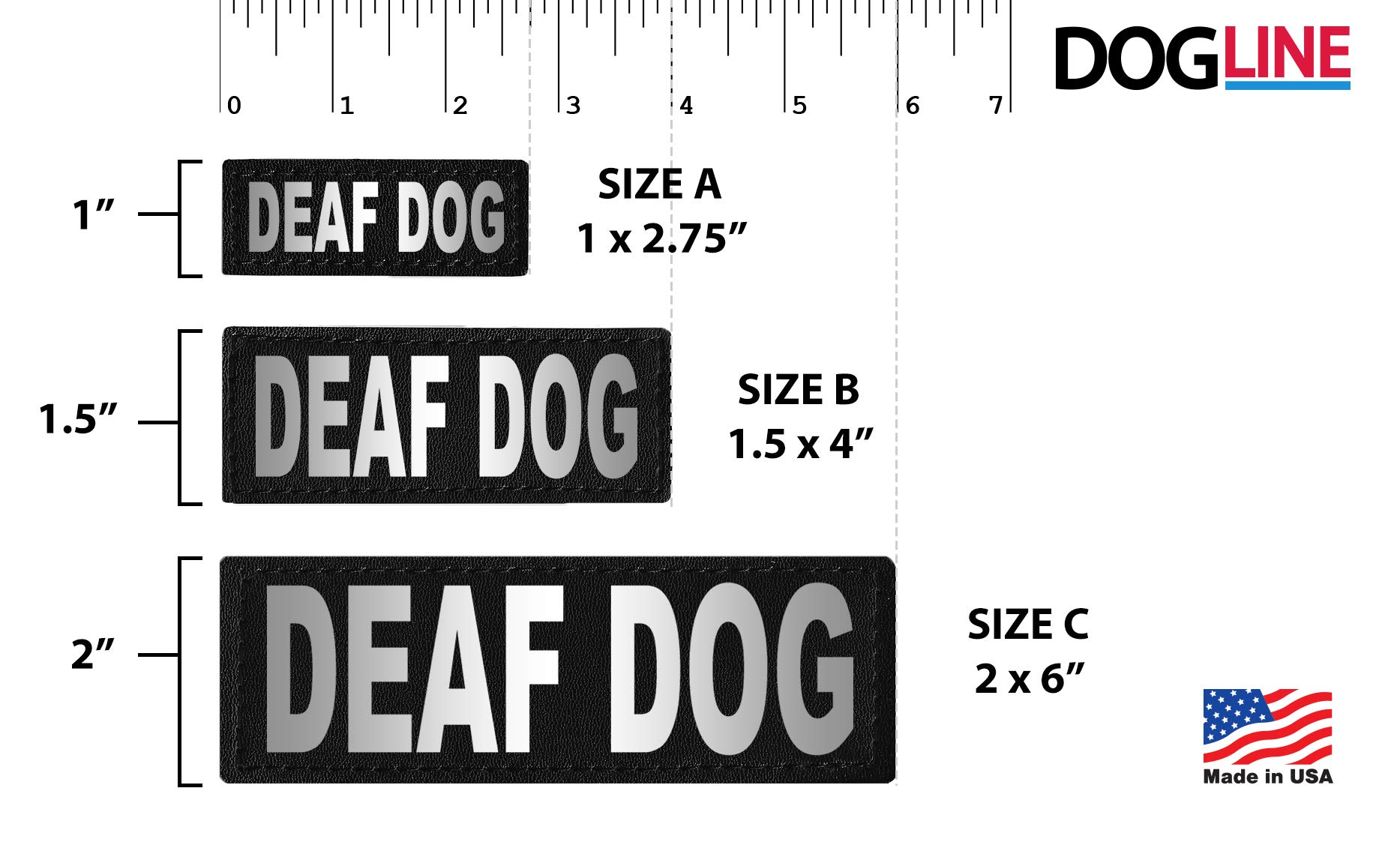 Deaf Dog Velcro Patches - Removable Adhesive Patches for Small & Medium Dogs | Perfect for Training, Safety Awareness & Pet Identification