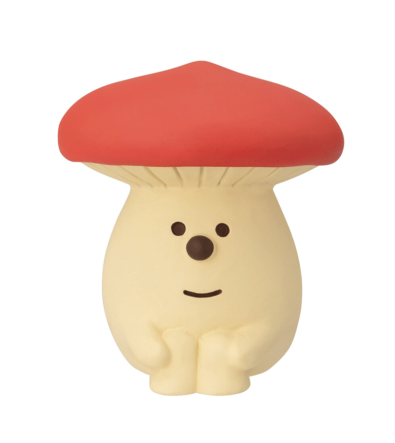 Concombre Toadstool Character Figure - Cute Mushroom Decor for Home, Garden & Fairy Tale Themed Parties