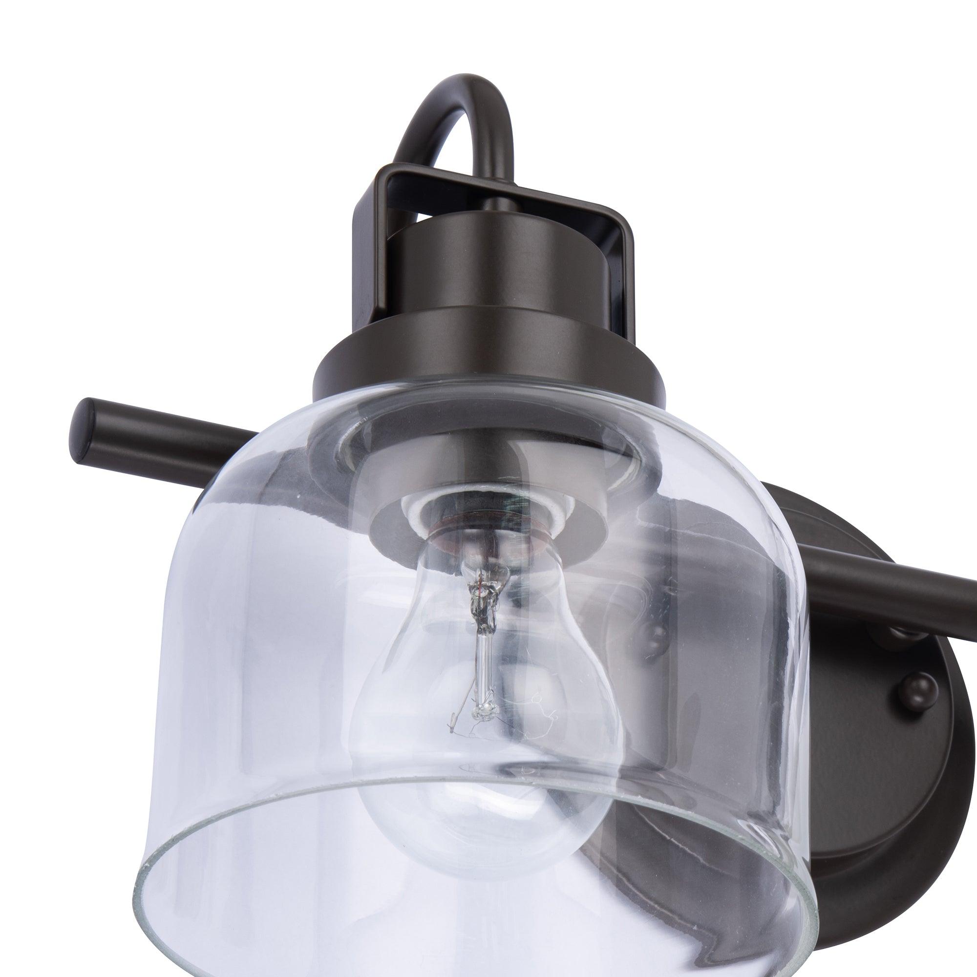 Brighton 2-Light Dark Bronze Dimmable Bathroom Vanity Light Fixture - Perfect for Modern Bathroom Makeovers & Spa-Like Ambience