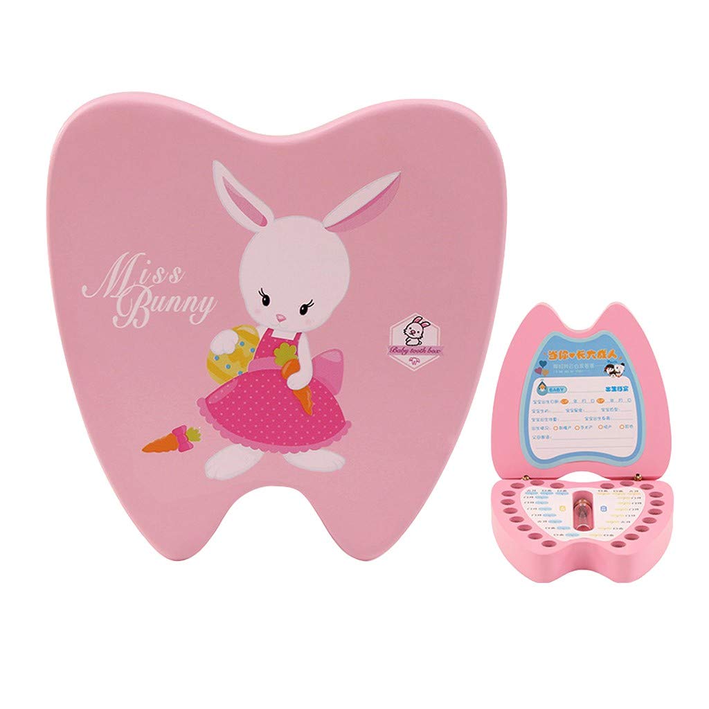 Baby Teeth Keepsake Box - Wooden Milk Tooth Organizer for Boys & Girls - Perfect for First Tooth, Tooth Fairy Gifts, and Childhood Memories Storage