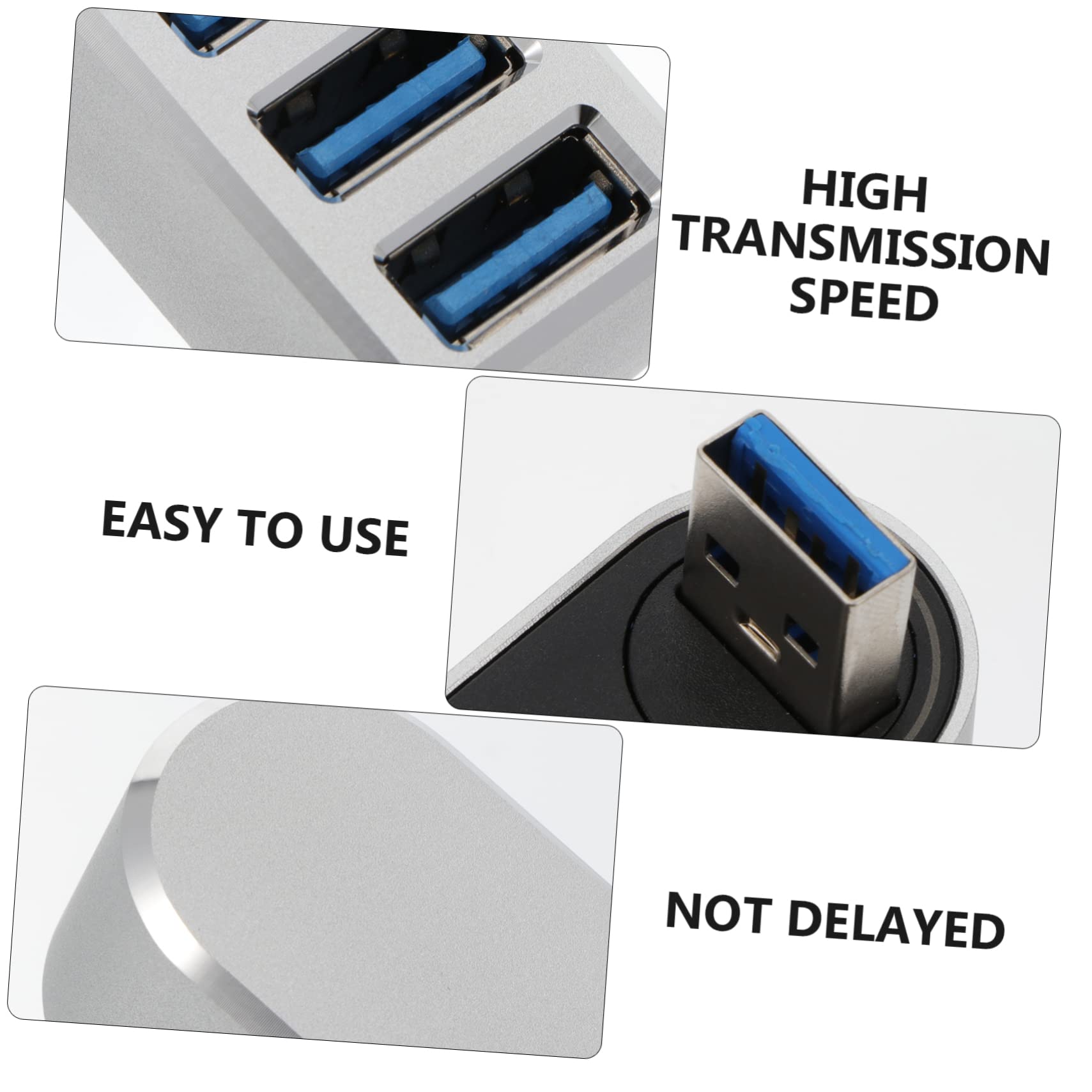 2pcs USB Hub Card Reader - Portable Aluminum Alloy USB Splitter for Phones & Computers