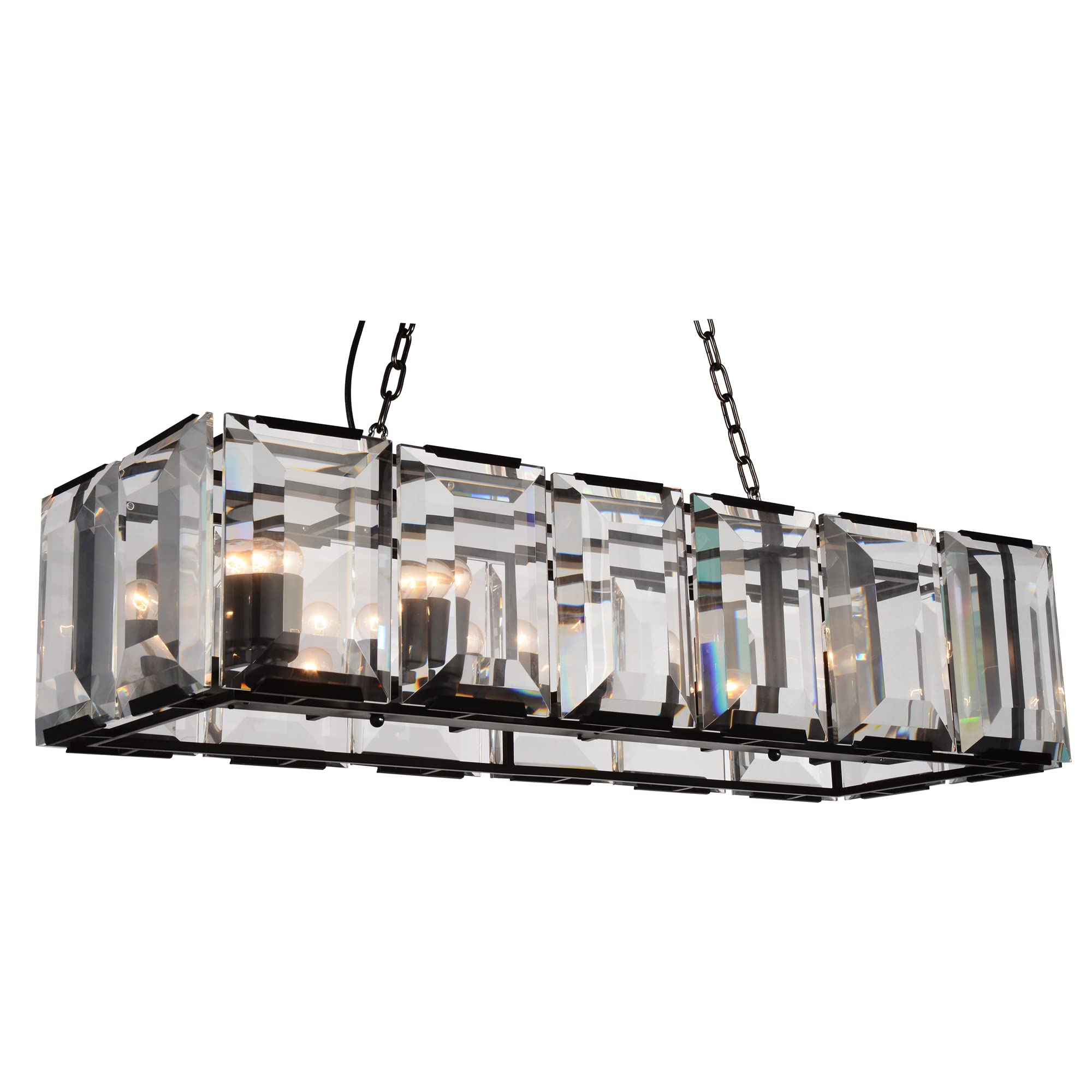 12-Light Farmhouse Metal Chandelier in Black - Rustic Dining Room Lighting for Kitchen, Entryway & Bedroom | CWI Lighting Jacquet Collection
