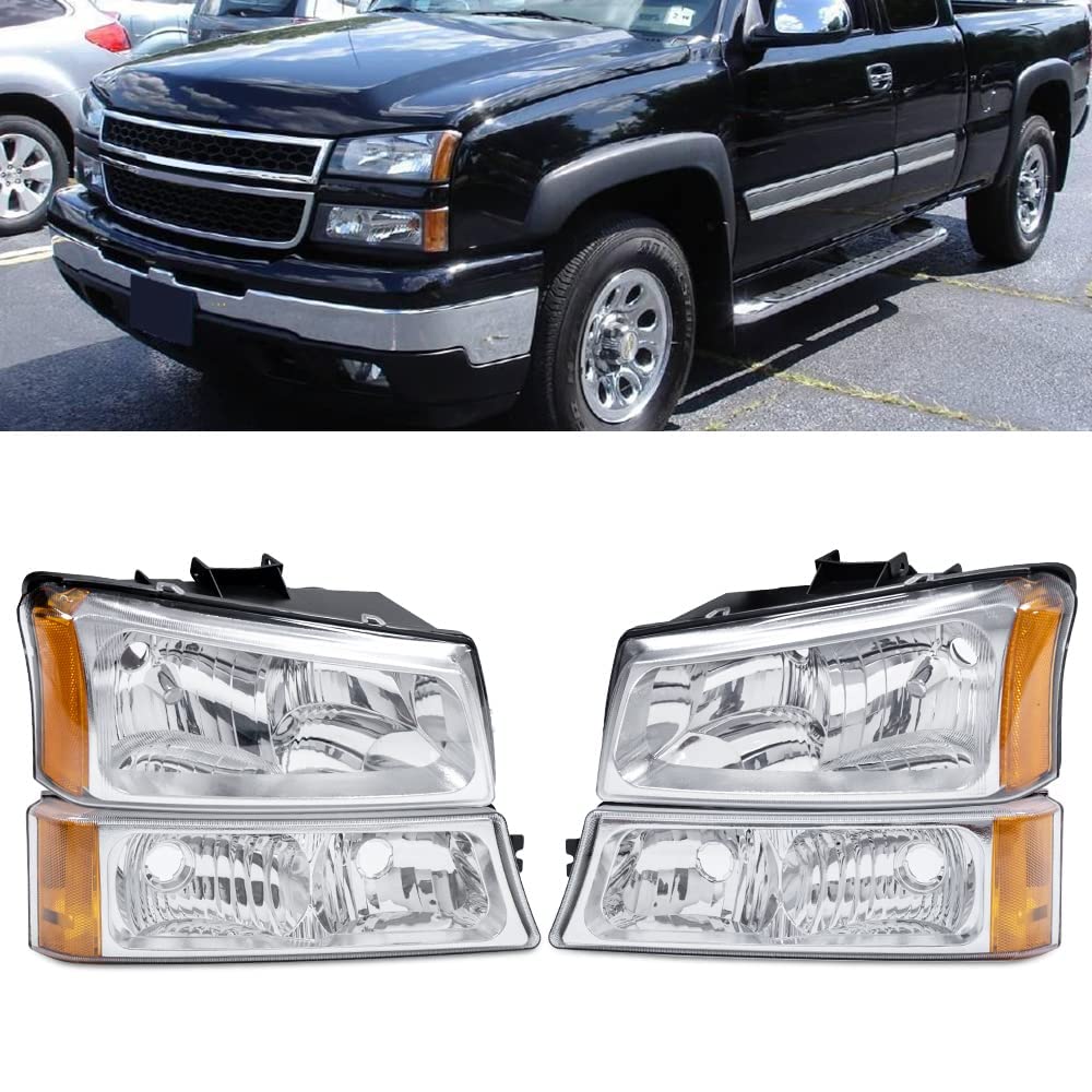 PIT66 LED Headlights and Fog Lights Kit - Compatible with 2003-2006 Chevy Silverado 1500/2500/3500 HD & Avalanche 1500/2500 (Non-Cladding Models Only) | Durable Replacement for Improved Night Visibility & Off-Road Driving