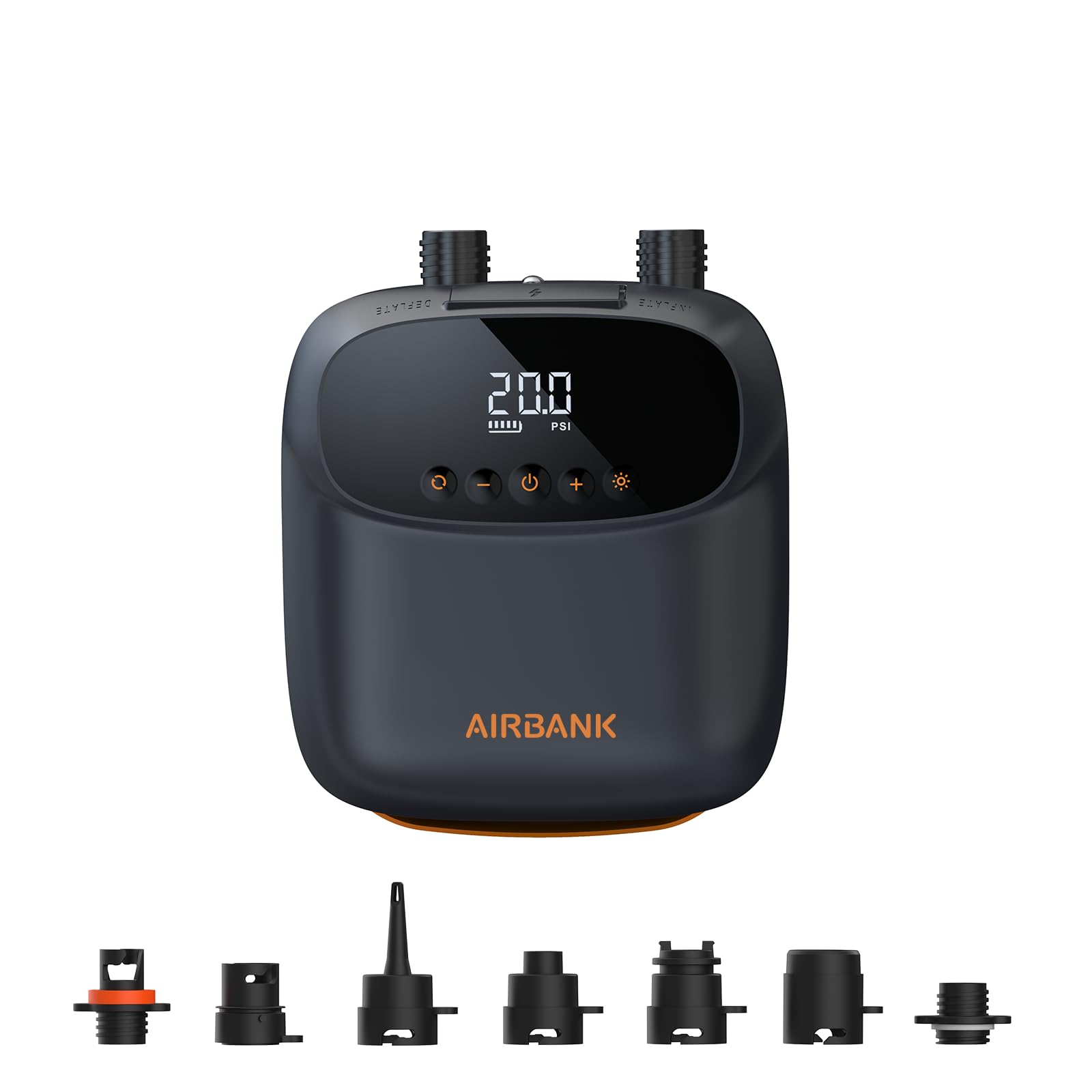 AIRBANK Puffer Pro Electric Paddle Board Pump - 20PSI Dual-Stage SUP Pump with Auto-Off, Portable Air Pump for Inflatable Stand Up Paddle Boards, Kayaks, Boats, Tents & Kite Wings | Perfect for Beach, Lake & Outdoor Water Sports
