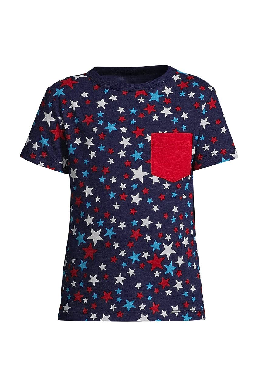 Lands' End Boys' Solid Slub Cotton T-Shirt - Soft & Breathable Short Sleeve Tee for Everyday Play, School, and Outdoor Activities