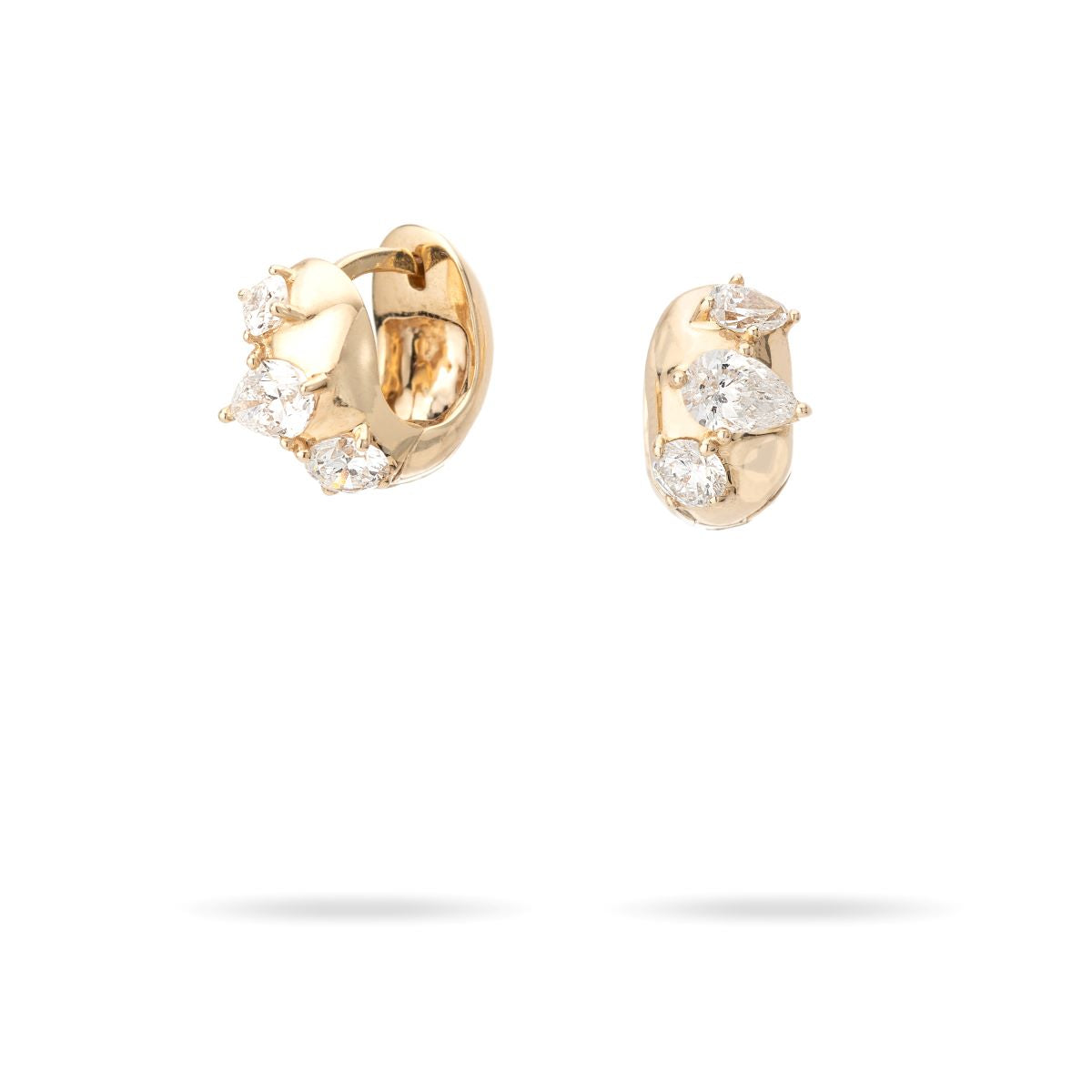 Lab Grown Diamond Wide Huggie Hoops - Elegant & Hypoallergenic Gold Earrings for Women | Perfect for Everyday Wear, Parties & Special Occasions